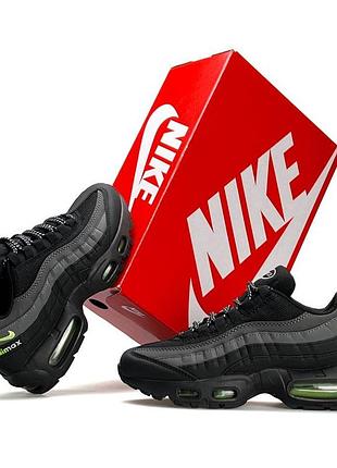 Женские кроссовки nike air max 95 темно серые кроссы для прогулки найк аир макс текстильные летние вьетнам 41