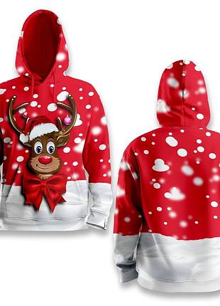 Худі спортивне з 3d принтом merry reindeer 31513 xl