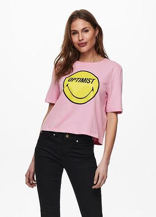 Футболка onlsmiley life s/s top box jrs 15232818 lilac sachet optimist only l разовый 15232818lilacsachetoptimi