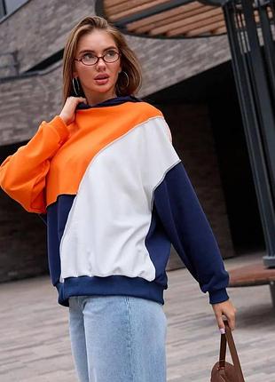 Жіноче худі oversize з капюшоном, турецьке двонитка