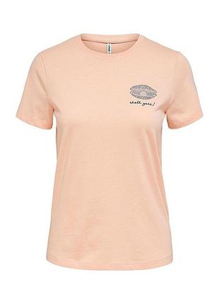 Футболка onlkita life reg s/s top box jrs 15231603 peach melba-shell only l персиковый 15231603peachmelba-shell