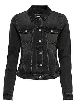 Куртка джинсова onltia life dnm jacket bb bex072 noos 15202615 black denim only 34 чорний 15202615blackdenim