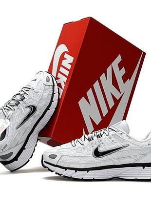 Модні жіночі кросівкиі nike p-6000 білі кроси текстильні найк повсякденні повітропроникні на весну літо 39