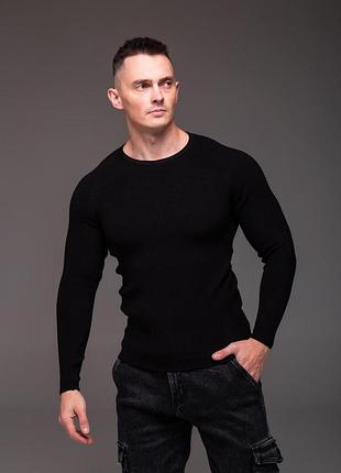 Мужской базовый черный лонгслив, мужская черная кофта, s,m,l,xl,xxl xl