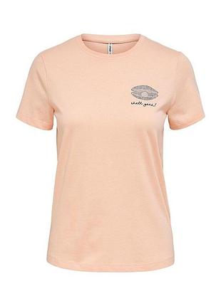 Футболка onlkita life reg s/s top box jrs 15231603-peach melba-print: shell only m персиковый 15231603-peach melba-prin