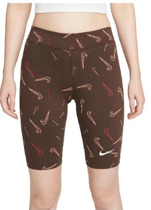 Лосини w nsw short aop prnt коричневий жінки xs