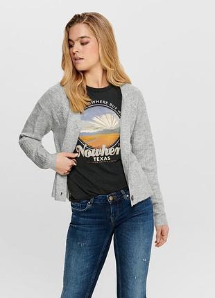Кардиган onlcarol l/s cardigan knt noos 15196734-light grey melange only l серый 15196734-light grey melan xl