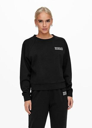 Толстовка onllula l/s raglan swt 15244345-black-print:hero only m черный 15244345-black-print:hero