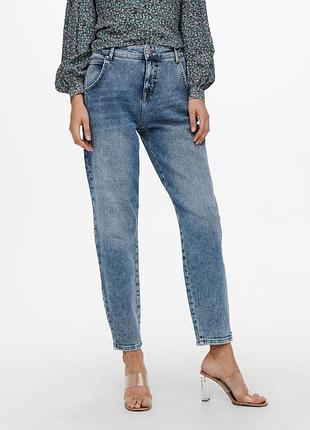 Джинси onltroy life hw carrot ank dot429 noos 15236966-light blue denim only s/32 блакитний 15236966-light blue denim