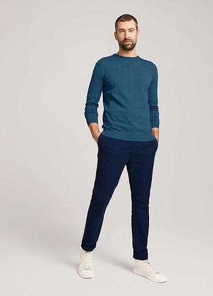 Кофта basic crew neck sweater 1027299xx1028733 tom tailor xxl темно-синій 1027299xx1028733 3
