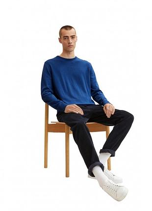 Кофта basic crew neck sweater 1027661-11284 tom tailor xxxl синий 1027661-11284
