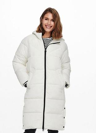 Жіноче пальто онлі оригінал only onlamanda long puffer coat cc otw 15233425-cloud dancer only l білий 15233425-cloud dancer