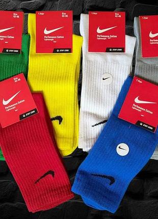Мужские носки высокие разноцветные в наборе по 6 штук. nike. размер 42-46