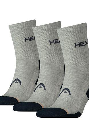 Шкарпетки head performance short crew 3ppk unisex сірий, синій унісекс 35-38