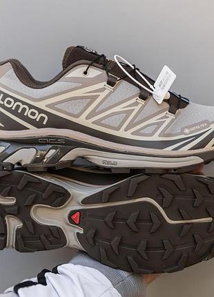 Кроссовки мужские salomon xt-6 gore-tex серые молодежные зимние кроссы высокого качества соломон хт гортекс