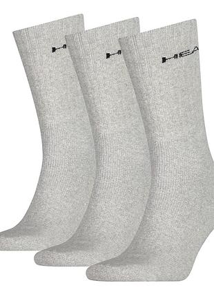 Шкарпетки head crew 3ppk unisex сірий унісекс 35-38