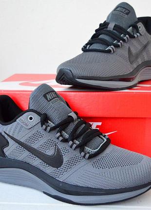Nike zoom серые с чёрной мужской сетка кроссовки размер 42/27,5см