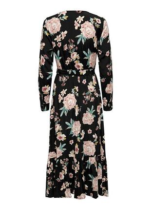 Сукня onlmary l/s midi button dress wvn 15243529-black-aop:groundbreaker floral only l чорний 15243529-black-aop:ground