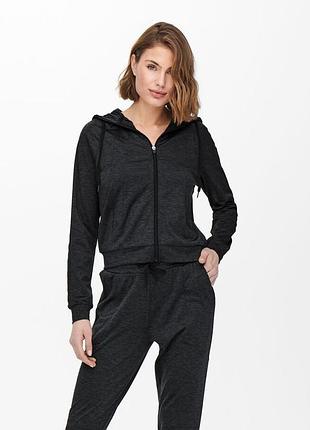 Толстовка onpnasha ls hood zip brush sweat 15236667-black melange only play xs черный 15236667-black melange