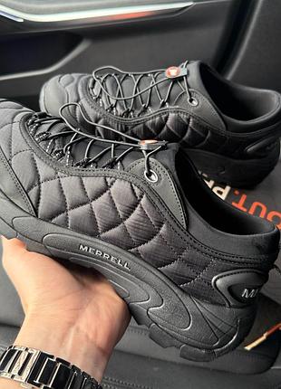 Мужские кроссовки merrell ice cap moc ii total black черные водонепроницаемые кросы меррел термо осень зима