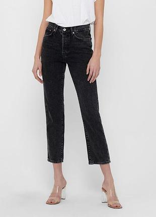 Джинси onlfine life hi rise stra ank dnm jeans 15209444 black wash only 27/32 чорний 15209444blackwash