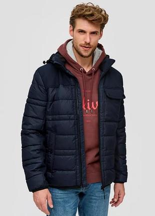 Куртка quilted jacket in a mix of materials 2131728.5978 s.oliver s темно-синій 2131728.5978