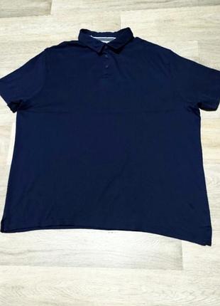 Чоловіча темно-синя футболка поло george, розмір xl-xxl, 100% бавовна