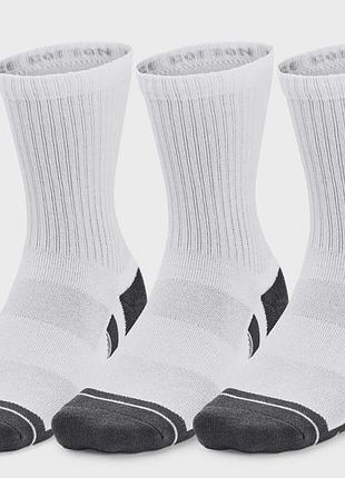 Носки ua performance cotton 3p mid белый уны lg 1379530-100 md