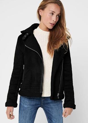 Куртка onldiana bonded aviator jacket cc otw 15205618-black only l чорний 15205618-black