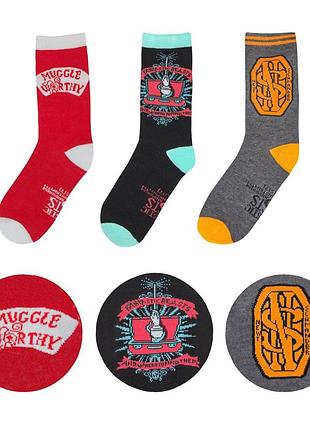 Носки harry potter fantastic beastic newt scamander socks set of 3 мультиколор унисекс 36-40