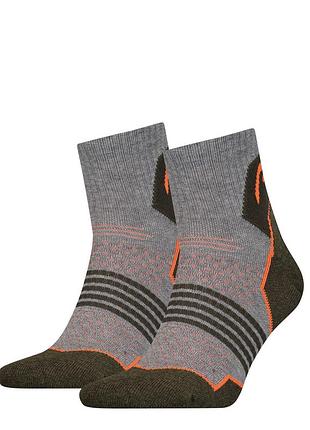 Носки head hiking quarter 2ppk unisex серый, зеленый унисекс 35-38