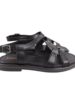 Босоножки женские farinni черные натуральная кожа, 37