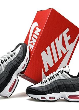 Жіночі кросівки nike air max 95 чорні кроси для прогулянки найк аїр макс текстильні на літо весна