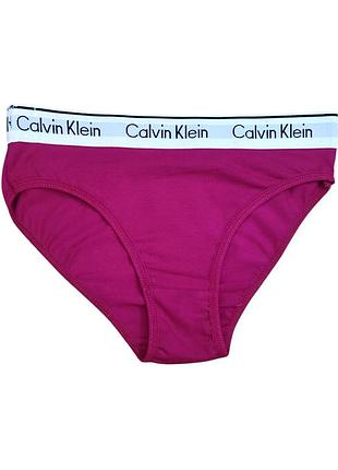 Женские трусики-слипы calvin klein хлопковые xl, малиновий