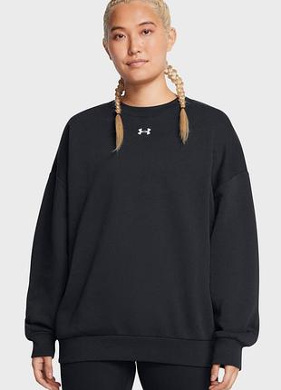 Свитшот ua rival fleece os crew 1386463-001 under armour xs черный 1386463-001 l