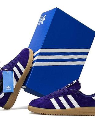 Жіночі ретро кросівки adidas bermuda пурпурні класичні з натуральної замші повсякденні вуличні адідас бермуда якісні на весну 39