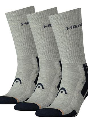 Шкарпетки head performance crew 3ppk unisex сірий, синій унісекс 35-38