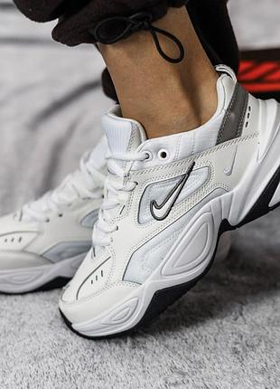 Женские трендовые кроссовки nike m2k tekno белые модные для повседневной носки красивые найк техно текно на весну лето текстильные