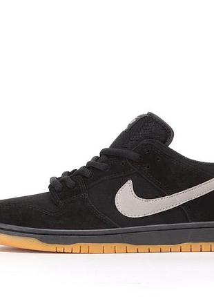Nike sb dunk low black данк сб кроссовки черные низкие
