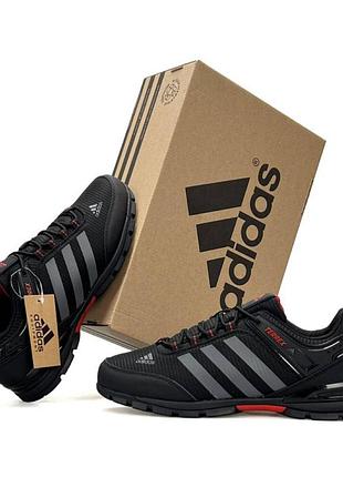 Мужские кроссовки adidas terrex black red черные стильные для спорта и повседневной носки адидас террекс весна лето осень 44