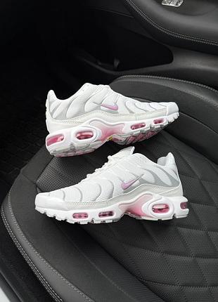 Кросівки nike tn plus white / grey / pink premium