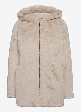 Куртка onlmalou faux fur coat cc otw 15205622-moonbeam only l бежевий 15205622-moonbeam