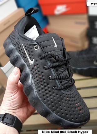 Женские кроссовки nike mind 002 черные с оранжевый найк майнд 002 блэк хайпер кримсон на весну, лето, осень стильные кроссовки 37(23.5см)