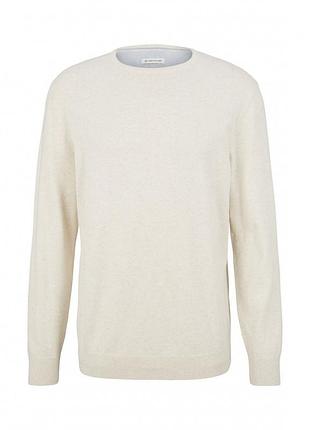 Кофта basic crew neck sweater 1027661-30318 tom tailor xxl белый 1027661-30318 xxxl 5