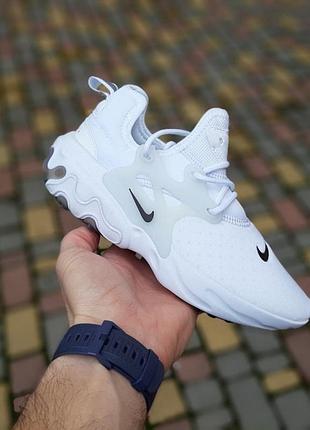 Жіночі кросівки nike react presto білі з чорним текстиль літні кросівки найк престо 41
