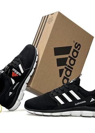 Чоловічі кросівки adidas climacool чорно білі текстильні повсякденні адідас клімакул сітка літо весна легкі спортивні 45