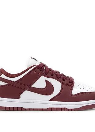 Кросівки nike dunk low bordo white 38