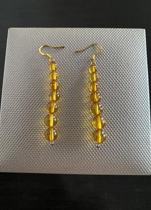 Серьги из бплтийского янтаря