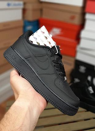 Жіночі кросівки nike air force 1 low triple black чорні | найк аїр форс 1 жіночі чорні | nike af1 black | чорні жіночі крос 38(24