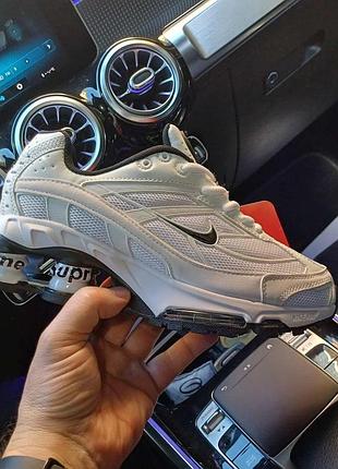 Жіночі літні кросівки nike shox ride 2 supreme білі з чорним весняні кросівки найк шокс новинка 40(25.5см)